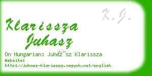 klarissza juhasz business card
